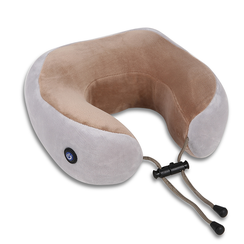 AA Аккумуляторная U-образная массажная подушка Пена с эффектом памяти Шейная массажная подушка для шеи